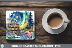 GorgeousBS03 Bookshelf Square Coaster design.