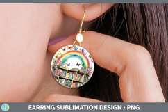 GorgeousBS03 Bookshelf Round Earrings design.