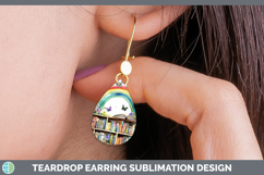 GorgeousBS03 Bookshelf Teardrop Earrings design.