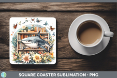 GorgeousBS03 Bookshelf Square Coaster design.