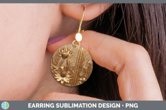 GorgeousBS03 Copper Relief Round Earrings design.