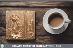 GorgeousBS03 Copper Relief Square Coaster design.