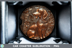 GorgeousBS03 Copper Relief Car Coaster design.