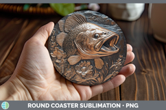 GorgeousBS03 Copper Relief Round Coaster design.