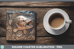 GorgeousBS03 Copper Relief Square Coaster design.