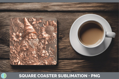 GorgeousBS03 Copper Relief Square Coaster design.