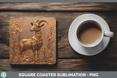 GorgeousBS03 Copper Relief Square Coaster design.