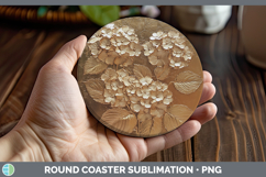 GorgeousBS03 Copper Relief Round Coaster design.