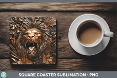 GorgeousBS03 Copper Relief Square Coaster design.