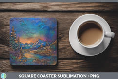 GorgeousBS03 Copper Relief Square Coaster design.