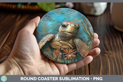 GorgeousBS03 Copper Relief Round Coaster design.