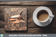 GorgeousBS03 Copper Relief Square Coaster design.