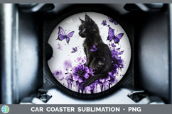 GorgeousBS03 Purple Drips Car Coaster design.