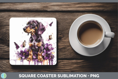 GorgeousBS03 Purple Drips Square Coaster design.