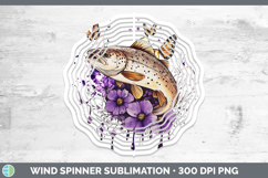 GorgeousBS03 Purple Drips Wind Spinner design.