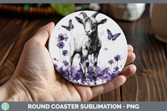 GorgeousBS03 Purple Drips Round Coaster design.