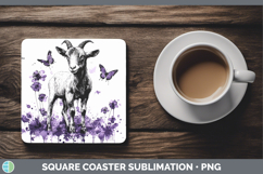 GorgeousBS03 Purple Drips Square Coaster design.