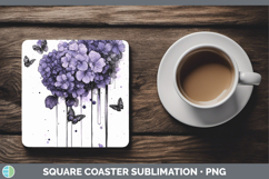 GorgeousBS03 Purple Drips Square Coaster design.