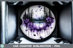 GorgeousBS03 Purple Drips Car Coaster design.