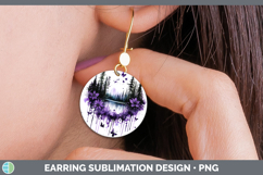GorgeousBS03 Purple Drips Round Earrings design.