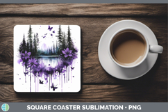 GorgeousBS03 Purple Drips Square Coaster design.