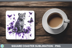 GorgeousBS03 Purple Drips Square Coaster design.