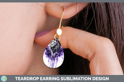 GorgeousBS03 Purple Drips Teardrop Earrings design.