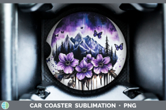 GorgeousBS03 Purple Drips Car Coaster design.