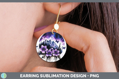GorgeousBS03 Purple Drips Round Earrings design.