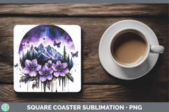 GorgeousBS03 Purple Drips Square Coaster design.