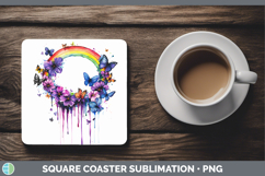 GorgeousBS03 Purple Drips Square Coaster design.