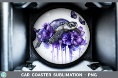 GorgeousBS03 Purple Drips Car Coaster design.