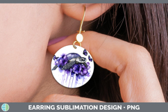 GorgeousBS03 Purple Drips Round Earrings design.