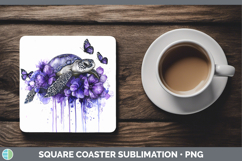 GorgeousBS03 Purple Drips Square Coaster design.