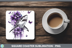 GorgeousBS03 Purple Drips Square Coaster design.