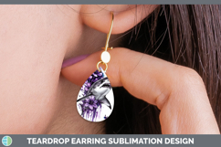 GorgeousBS03 Purple Drips Teardrop Earrings design.
