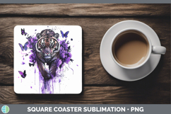 GorgeousBS03 Purple Drips Square Coaster design.