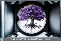 GorgeousBS03 Purple Drips Car Coaster design.