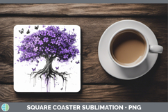 GorgeousBS03 Purple Drips Square Coaster design.