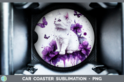 GorgeousBS03 Purple Drips Car Coaster design.