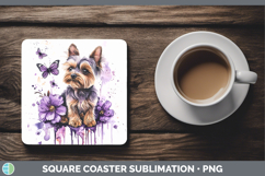GorgeousBS03 Purple Drips Square Coaster design.