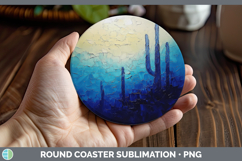 GorgeousBS03 Thick Paint Round Coaster design.