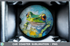 GorgeousBS03 Thick Paint Car Coaster design.
