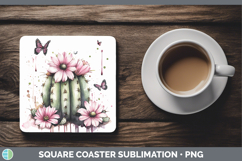 GorgeousBS035 Pink Drips Square Coaster design.