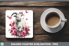 GorgeousBS035 Pink Drips Square Coaster design.