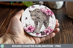 GorgeousBS035 Pink Drips Round Coaster design.