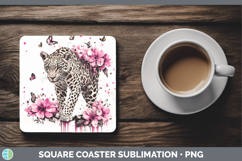 GorgeousBS035 Pink Drips Square Coaster design.