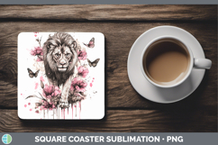 GorgeousBS035 Pink Drips Square Coaster design.