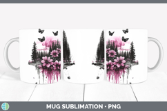 GorgeousBS035 Pink Drips Mug Wrap design.