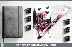 GorgeousBS035 Pink Drips Pen Wrap design.